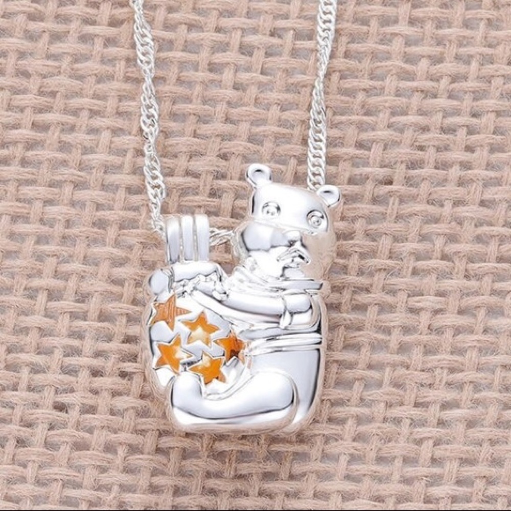 COPY - SALE! Pooh bear inspired pearl cage neckla…